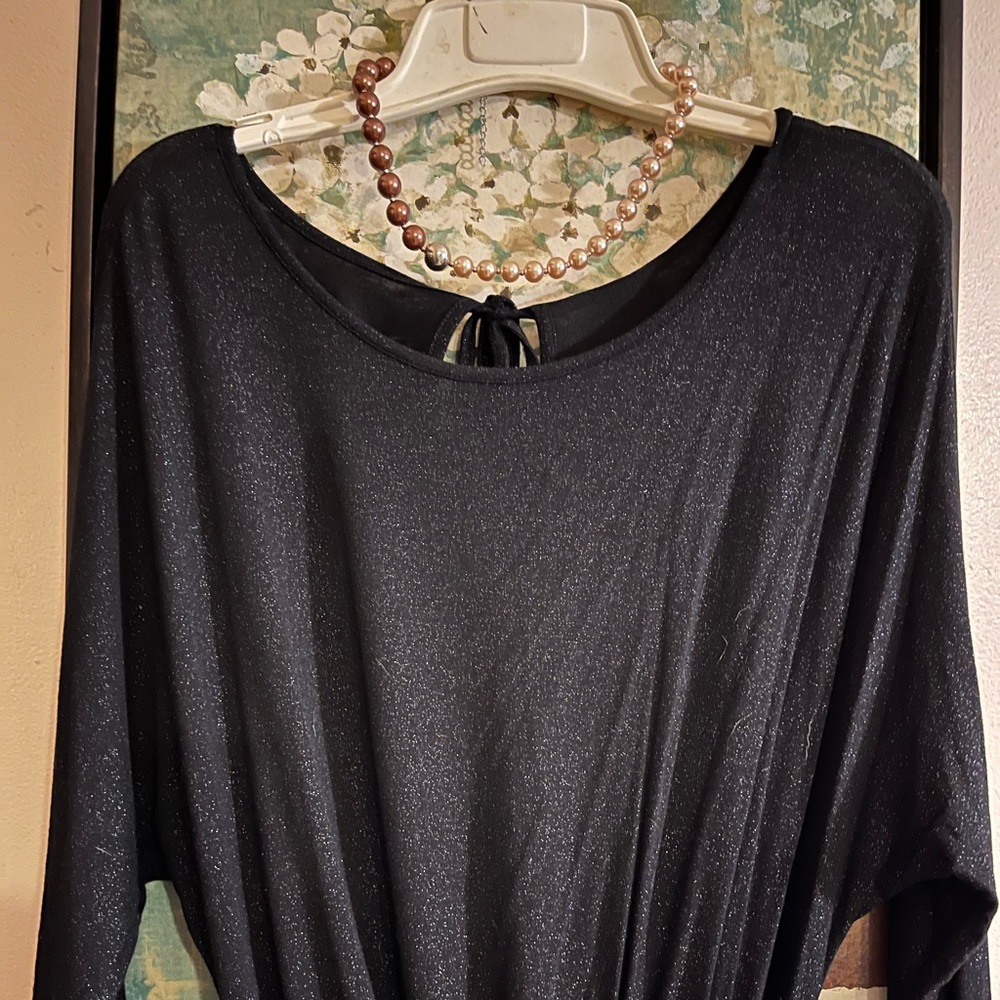💎Black Sparkle Ruched Dress💎